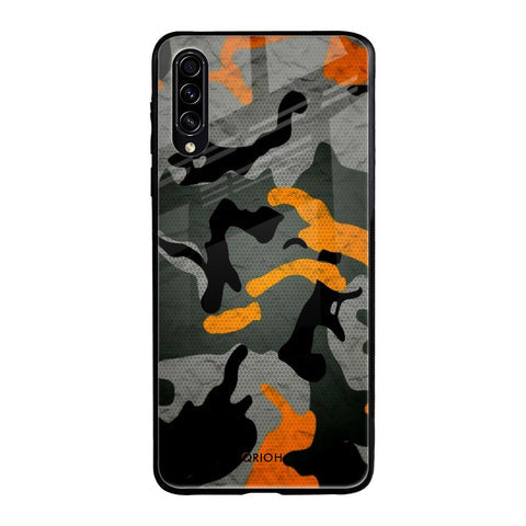 Camouflage Orange Glossy Case For Samsung Galaxy A70s