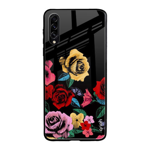 Floral Decorative Glossy Case For Samsung Galaxy A70s