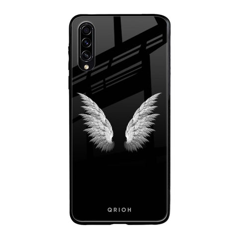White Angel Wings Glossy Case for Samsung Galaxy A70s