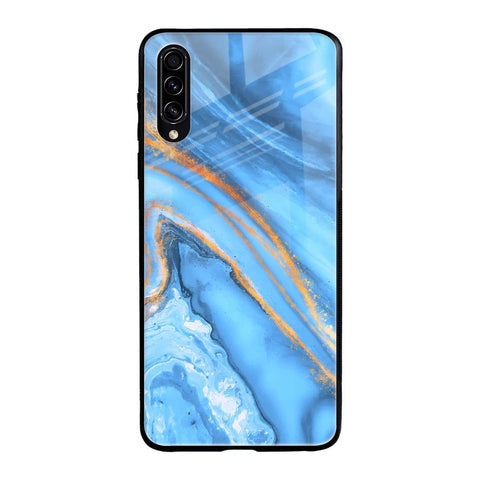 Vibrant Blue Marble Glossy Case for Samsung Galaxy A70s