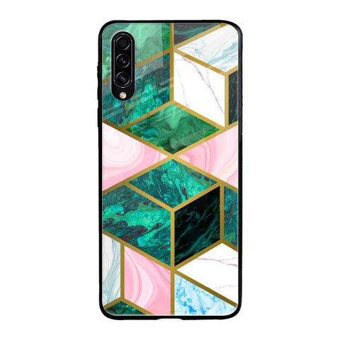 Seamless Green Marble Glossy Case for Samsung Galaxy A70s