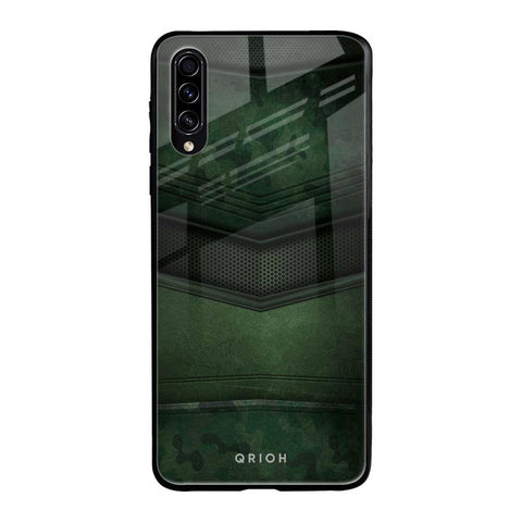 Green Leather Glossy Case for Samsung Galaxy A70s