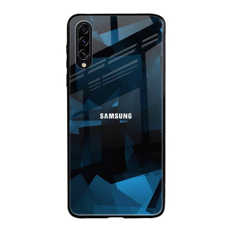 Polygonal Blue Box Glossy Case For Samsung Galaxy A70s