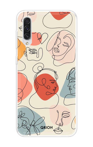 Abstract Faces Soft Cover for Samsung Galaxy A70s