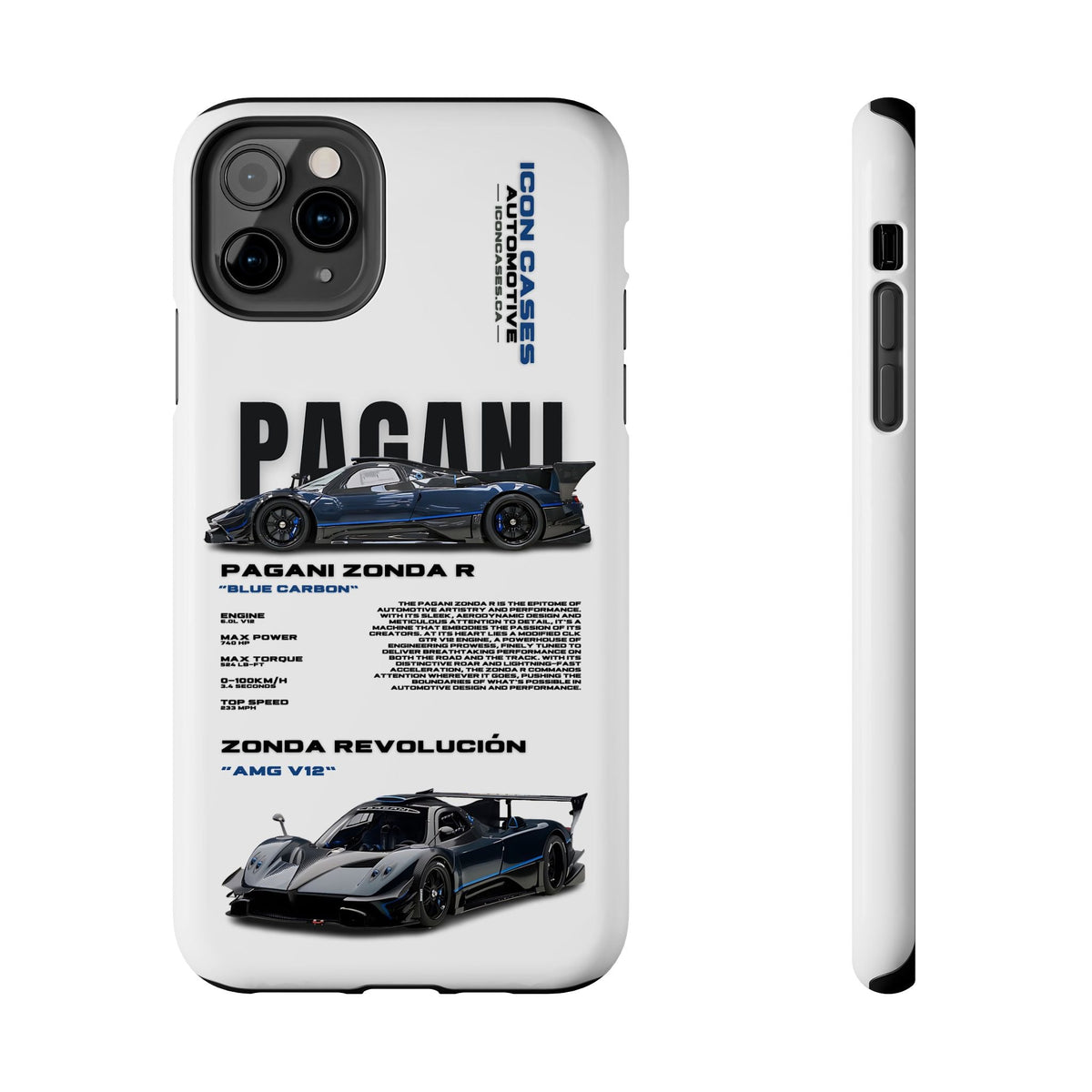 Pagani Zonda R White Premium Tough Shining Phone Case (Double Layer) Available For All iPhone Models