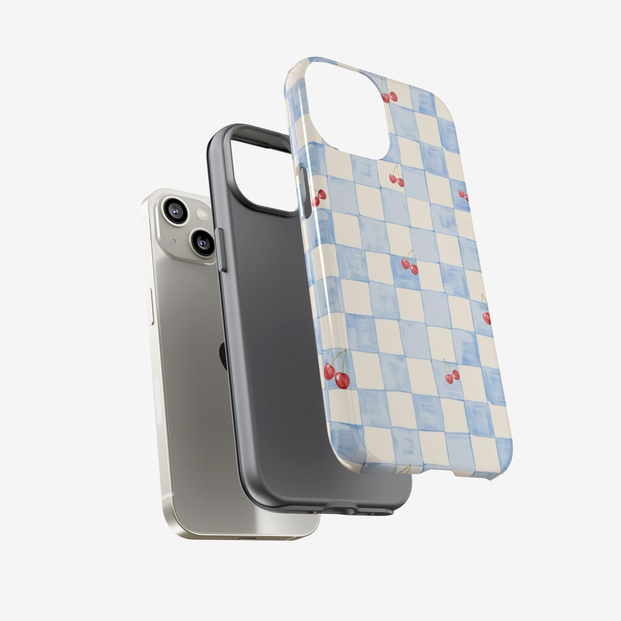 Cherry Check Tough Case  Available For All iPhone Models