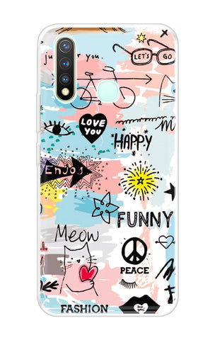 Happy Doodle Soft Cover for Vivo Y19