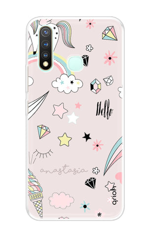 Unicorn Doodle Soft Cover For Vivo Y19