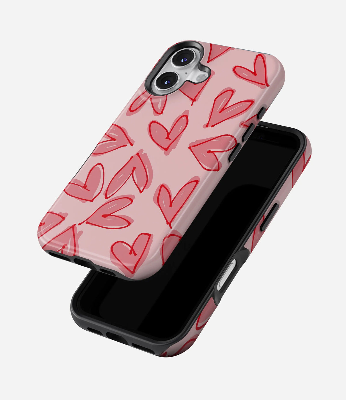 Love Scribbles Premium Tough Shining Phone Case (Double Layer) Available For All iPhone Models