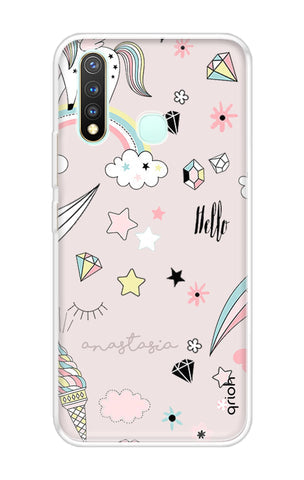 Unicorn Doodle Soft Cover For Vivo U3