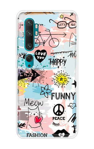 Happy Doodle Soft Cover for Xiaomi Mi Note 10