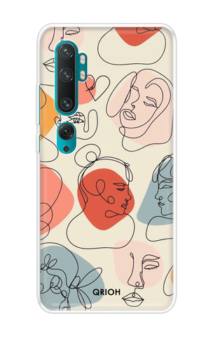 Abstract Faces Soft Cover for Xiaomi Mi Note 10 Pro