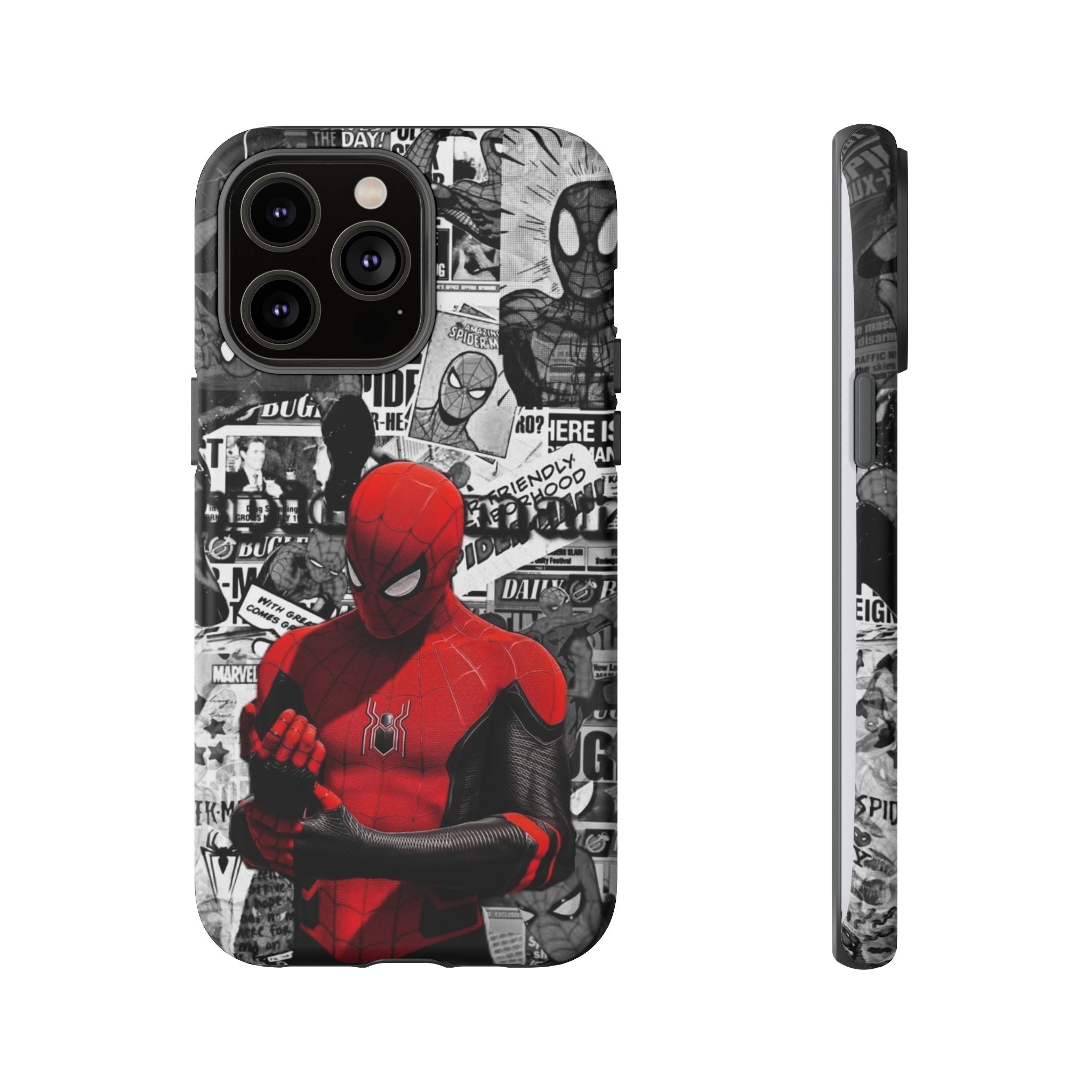 Red Mask Collage Premium Tough Shining Phone Case (Double Layer) Available For All iPhone Models