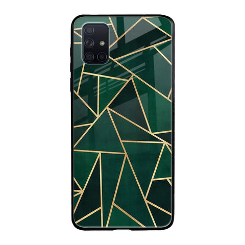 Abstract Green Glossy Case For Samsung Galaxy A51