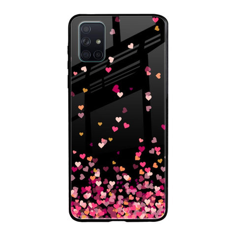 Heart Rain Fall Glossy Case For Samsung Galaxy A51