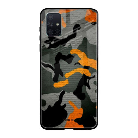 Camouflage Orange Glossy Case For Samsung Galaxy A51
