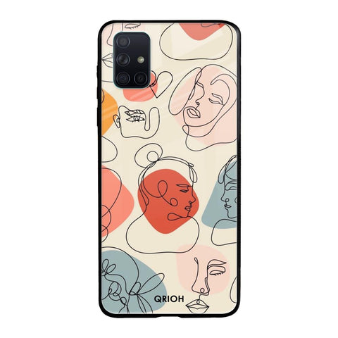 Abstract Faces Glossy Case for Samsung Galaxy A51