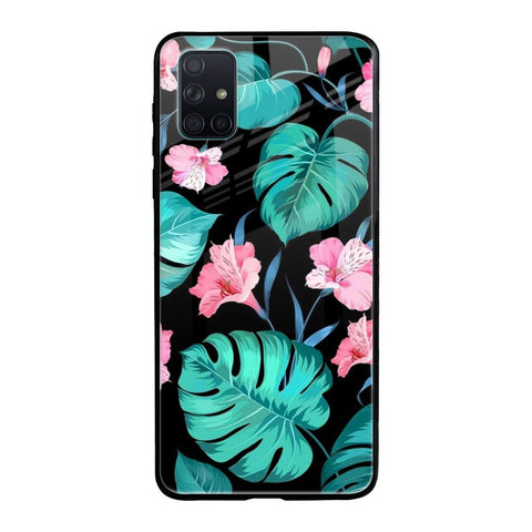 Tropical Leaves & Pink Flowers Glossy case for Samsung Galaxy A51