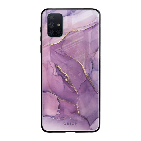 Purple Gold Marble Glossy Case for Samsung Galaxy A51