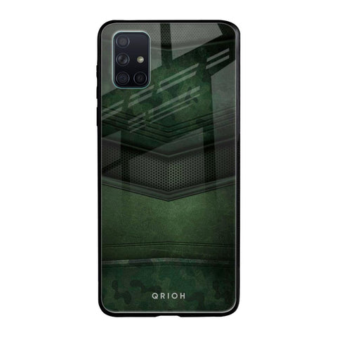 Green Leather Glossy Case for Samsung Galaxy A51