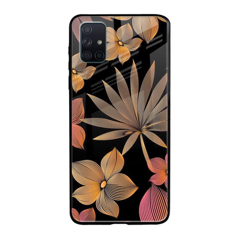 Lines Pattern Flowers Glossy Case for Samsung Galaxy A51