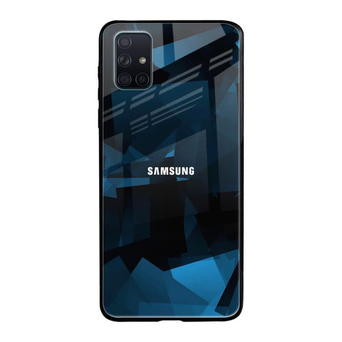 Polygonal Blue Box Glossy Case For Samsung Galaxy A51