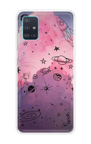 Space Doodles Art Soft Cover For Samsung Galaxy A51