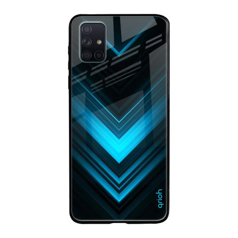 Vertical Blue Arrow Glossy Case For Samsung Galaxy A71