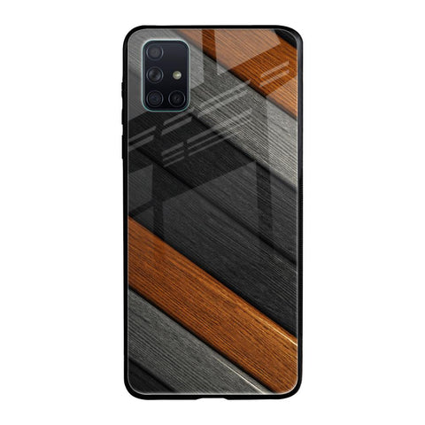 Tri Color Wood Glossy Case for Samsung Galaxy A71