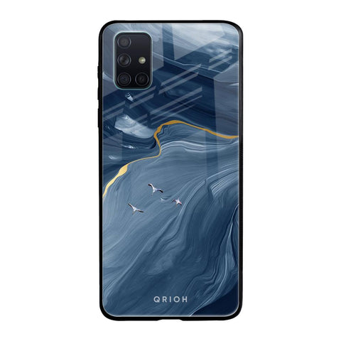 Deep Ocean Marble Glossy Case for Samsung Galaxy A71