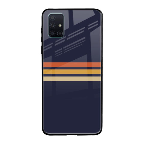 Tricolor Stripes Glossy Case For Samsung Galaxy A71