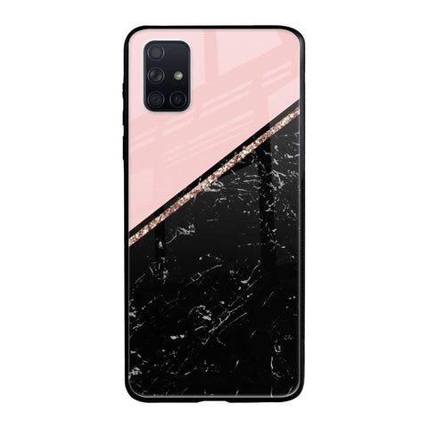 Marble Texture Pink Glossy Case For Samsung Galaxy A71