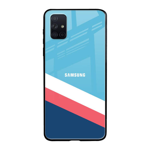 Pink & White Stripes Glossy Case For Samsung Galaxy A71