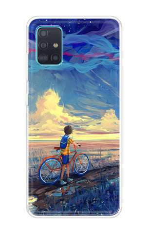 Riding Bicycle to Dreamland Soft Cover for Samsung Galaxy A71