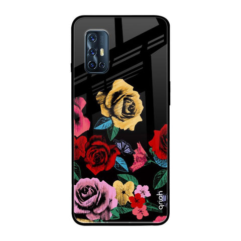 Floral Decorative Glossy Case For Vivo V17