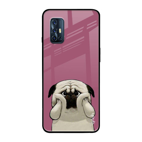 Funny Pug Face Glossy Case For Vivo V17