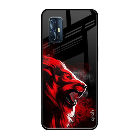 Red Angry Lion Glossy Case for Vivo V17