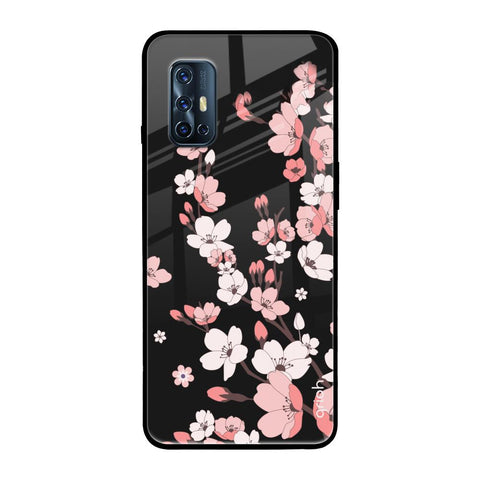 Black Cherry Blossom Glossy Case for Vivo V17