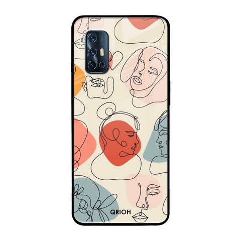 Abstract Faces Glossy Case for Vivo V17