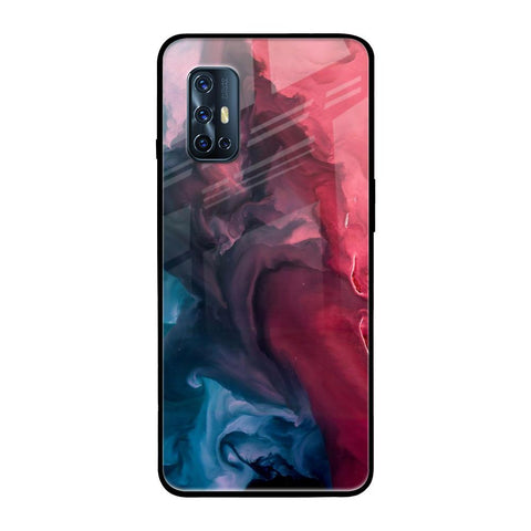 Blue & Red Smoke Glossy Case for Vivo V17