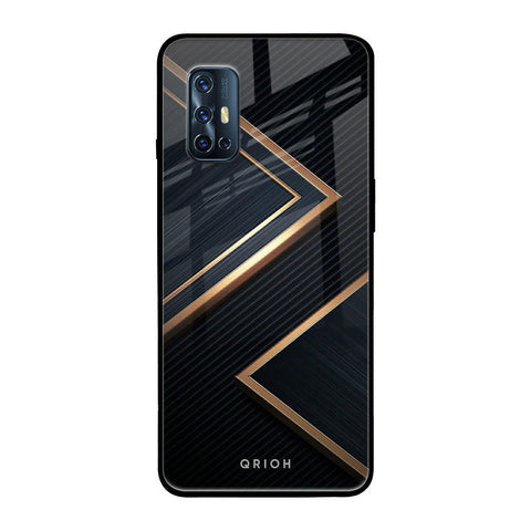 Sleek Golden & Navy Glossy Case for Vivo V17