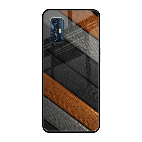 Tri Color Wood Glossy Case for Vivo V17