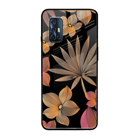 Lines Pattern Flowers Glossy Case for Vivo V17