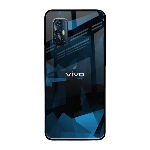 Polygonal Blue Box Glossy Case For Vivo V17