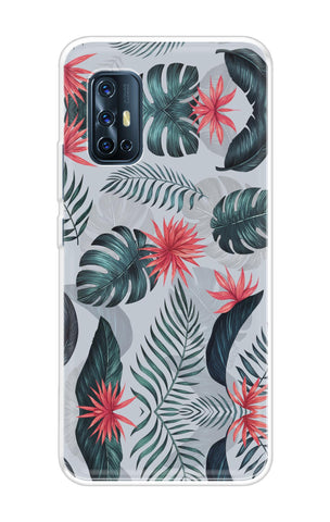 Retro Floral Leaf Soft Cover for Vivo V17
