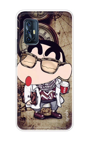 Nerdy Shinchan Soft Cover for Vivo V17