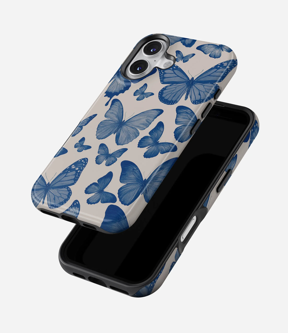 Indigo Flutter Premium Tough Shining Phone Case (Double Layer) Available For All iPhone Models
