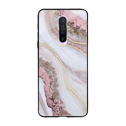 Pink & Gold Gllitter Marble Glossy Case for Xiaomi Redmi K30