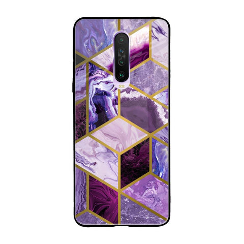 Purple Rhombus Marble Glossy Case for Xiaomi Redmi K30