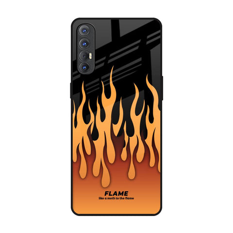 Fire Flame Glossy Case for Oppo Reno 3 Pro